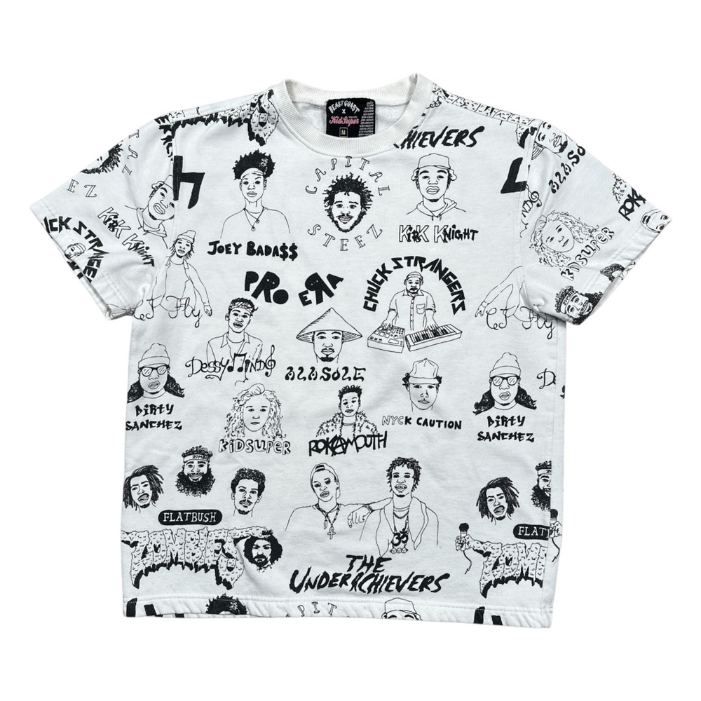 KidSuper Beast Coast Flatbush Zombies Pro Era Fleece T Shirt Mens Medium